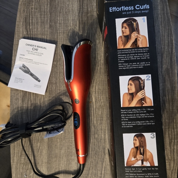 CHI Spin N Curl Curling Iron - Picture 1 of 5